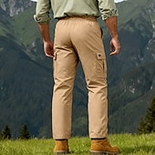 abordables Pantalons Cargo-Homme Pantalons Cargo Pantalons Multi-poches Taille élastique avec cordon de serrage Uni Portable Extérieur Quotidien Camping &amp; Randonnée Mode Classique Noir Vert Véronèse