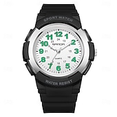 abordables Montres à quartz-Montre à quartz pour femmes et hommes SANDA grand cadran montre de sport à la mode montre lumineuse étanche en silicone