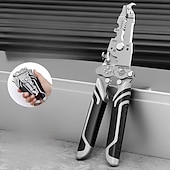 economico morsetti e pinze-Pinza spelafili pieghevole 18 in 1 per impieghi gravosi - utensile multifunzionale con impugnatura antiscivolo, taglio cavi, crimpatura, torsione, spelafili tutto in uno - per elettricisti,