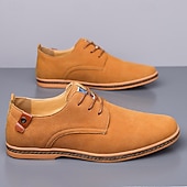 abordables Occasionnel-Homme Basket Chaussures de confort Marche Occasionnel Quotidien Soirée &amp; Fête Daim Chaud À lacets Brun foncé Noir Jaune Été Printemps