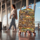 cheap Home Wear &amp; Home Slippers-Art Style Printed Luggage Cover Stretch Suitcase Protector Elastic Travel Baggage Cover