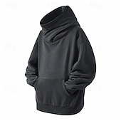 abordables sudaderas basicas hombre-Hombre Sudadera Negro Blanco Gris Oscuro Con Capucha Plano Bolsillo Deporte Diario Festivos Poliéster Ropa de calle Básico Casual Primavera Otoño Ropa Sudaderas con capucha Sudaderas