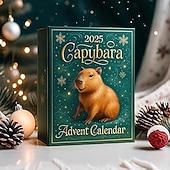 お買い得  アドベントカレンダー-カピバラのアドベントカレンダー、24日間のカピバラのオーナメント、クリスマスカウントダウンギフト、靴下に入れるかわいいカピバラのフィギュア、アドベントカレンダー、漫画のカピバラ人形