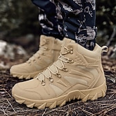 tanie Buty trekingowe-męskie buty trekkingowe w kolorze zieleni wojskowej z cholewką z oddychającej siateczki i wytrzymałą podeszwą, lekkie buty trekkingowe na kemping, wspinaczkę górską i podróże przygodowe