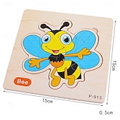 cheap Jigsaw Puzzles-16pc Toddler Learning Puzzles - Set of 16 Wooden Peg Board Puzzles for Ages 1 2 3 - Develops Hand-Eye Coordination &amp; Cognitive Skills Christmas Gift