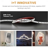 お買い得  プラグストリップライト-LED防水IP65ライトストリップ、16.4～328フィート、強力な粘着剤付きLEDライトストリップ、単列120LED、二列240LED、オン/オフスイッチ付きプラグワイヤー、屋内寝室キャビネット下装飾用