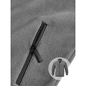 Herre Utendørs jakke Fleece-jakke Formell Hjem Hold Varm Lomme Grunnleggende Vår Høst Helfarge Aktiv Nøytral Skjortekrage Normal Mørkegrå Svart Hvit Lilla Oransje Jakker billige Uformelle jakker-Herre Utendørs jakke Fleece-jakke Formell Hjem Hold Varm Lomme Grunnleggende Vår Høst Helfarge Aktiv Nøytral Skjortekrage Normal Mørkegrå Svart Hvit Lilla Oransje Jakker