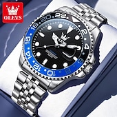 abordables Relojes de Cuarzo-OLEVS 5657 relojes de cuarzo de lujo regalo para hombres marca top reloj de vestir mecánico automático luminosa con calendario de acero inoxidable