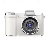 お買い得  アクションカメラ-1080P HDポータブルCCDカメラ 4Kレンズ フリップスクリーン USB充電式リチウムポリマーバッテリー 初心者向け旅行Vlogging 完璧なバレンタインデーギフト 初心者カメラ