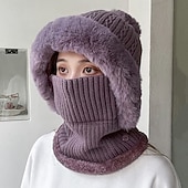 levne Klobouky-Dámské Čepice Zimní čepice Větruvzdorné Teplý ulice Denní Víkend Úplet Čistá barva