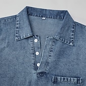 ieftine Polo clasic pentru bărbați-Bărbați Tricouri polo Tricouri polo de golf Stradă Afaceri Clasic Manșon Lung Epocă De Bază Culoare solidă Buzunar Toamnă Iarnă Cross-Seasons Fit regulat Albastru piscină Roz Negru Gri Bleumarin Mov