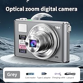 halpa Digitaalikamera-Uusi 4k fhd -digikamera 64 gigatavun muistikortilla vuodelta 2025, kompakti, pieni ja edullinen ladattava valokuvauskamera, 64 megapikselin automaattitarkennuskamera, erittäin sopiva aloitteleville