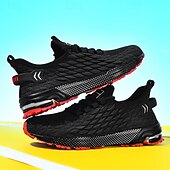 ieftine Adidași casual-Adidași sport albaștri pentru bărbați, din plasă, cu partea superioară respirabilă din tricot și talpă absorbantă de șocuri, pantofi sport ușori pentru sală, antrenament și purtare zilnică