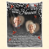 رخيصةأون الأقمشة المخصصة-بطانية صور مخصصة - هدايا تعاطف تذكارية مخصصة لعيد الميلاد لفقدان الأم والأب - حبك سيكون دائمًا دليلنا