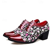 abordables Chaussures Déclaration-Chaussures à talons hauts noires à motif floral pour homme – Design élégant et tendance, parfaites pour les événements formels, les tenues tendance et les sorties en soirée