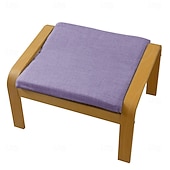 cheap Dining Chair Cover-POÄNG Stool Chair footstool Cover Solid Color Quilted Polyester Slipcovers