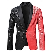 ieftine Topuri-Discotecă Amuzant Σακάκι Blazer Costum de petrecere de Crăciun Paiete Costume de fancy Bărbați Rochie Elegantă An Nou Petrecere și seară Petrecere cu tematică retro Adulți Geacă