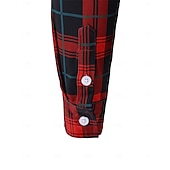 olcso Ingek-Karácsony Hosszú ujjak Gombos ing Mikulás Grafikus Újdonságok Vicces mert Férfi Felnőttek 3D nyomtatás mert Karácsony Farsang Újév Parti