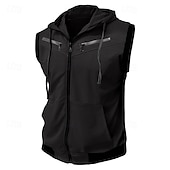 abordables sudaderas basicas hombre-Hombre Sudadera Sudadera con capucha y cremallera completa Negro Vino Rojo Azul Marino Morado Con Capucha Bloque de color Correa Bolsillo Deporte Diario Festivos Poliéster Ropa de calle Básico Casual