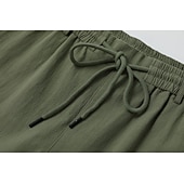 levne Dovolená-Pánské Plátěné kalhoty Kalhoty Letní kalhoty Plážové kalhoty Šňůrky Kapsy Elastický pas Bez vzoru Pohodlné Prodyšné Dovolená Denní Plážové Havajské Cikánský Černá Bílá