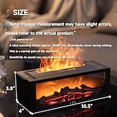 Недорогие Декоративные огни-Увлажнитель воздуха с диффузором в виде пламени камина, 7 цветов, ароматерапевтический эфирный диффузор, ультразвуковой аромаувлажнитель с таймером для дома, спальни, офиса, йоги