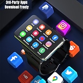 お買い得  プレミアム-APPLLP Max スマートウォッチ 2.88 インチ スマート·ウォッチ スマートウォッチ電話 4G LTE ブルートゥース 歩数計 睡眠サイクル計測器 座りがちなリマインダー と互換性があります Android iOS 女性 男性 GPS 長時間スタンバイ ハンドフリーコール IPX-5