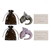 preiswerte Statuen-Adoptionsset für einen emotionalen Unterstützungsdrachen, handgefertigte Mini-Taschenfigur eines emotionalen Unterstützungsdrachens, niedliche, beruhigende Drachenskulptur zur Linderung von