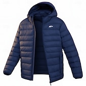 preiswerte Grafische Jacken und Mäntel für Herren-Herren Grafik Hai Wintermantel Daunenjacke Thermowarm Regenfest Leicht Lässig Outdoor Täglich Wattierte Steppjacke mit Kapuze Herbst Winter Langarm Schwarz Rote Königliches Blau