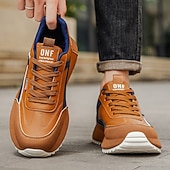 cheap Casual Sneakers-Men's Casual Tan Sport Sneakers – Trendy Athletic Design, Comfortable for Everyday Wear, Ideal for Casual Outings and Active Days