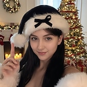 halpa joulupukin hattu ja asusteet-Joulupukki Mrs.Claus Joulupukin hattu Naisten Joulu Jouluasusteet Aikuiset Joulu Uusi vuosi Juhla Hattu