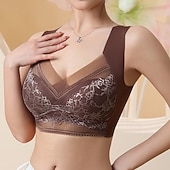 tanie Biustonosze sportowe i kamizelki-Damskie Biustonosz do jogi Stanik sportowy Bielizna Niskie wsparcie Oddychający Bezprzewodowy Wyściełany Jednolity/zwykły kolor Sport Odzież sportowa Czarny Rumiany róż Siłownia Trening Bieganie