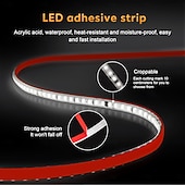 お買い得  プラグストリップライト-LED防水IP65ライトストリップ、16.4～328フィート、強力な粘着剤付きLEDライトストリップ、単列120LED、二列240LED、オン/オフスイッチ付きプラグワイヤー、屋内寝室キャビネット下装飾用