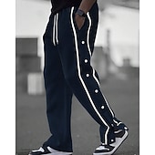 cheap Running Pants &amp; Tights-Men's Wide-leg Sweatpants sport pants Casual Pants with Pockets Split High Waist Bottoms Gym Athleisure Workout Spring Fall Breathable Gym Workout Track Regular Fit Sportswear Activewear Solid Colored