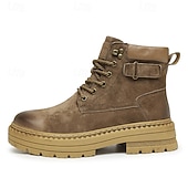 זול מגפי עבודה-מגפי הליכה בצבע חום בהיר לגברים - עמידים ונוחים, מושלמים להרפתקאות חוץ, טיולים רגליים ולבוש יומיומי