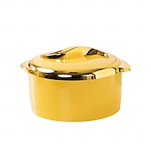 baratos Conjunto de Cozinha-Conjunto de aquecedor de alimentos Touch, 3 peças, caçarola térmica com tampas, recipiente isolado em aço inoxidável para alimentos quentes/frios, utensílio de cozinha antiaderente, revestimento