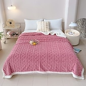 Недорогие Тонкие одеяла и пледы-Одеяло из овечьей шерсти, шерпа, мягкое, уютное, плед, одеяло для офиса, одеяло для сна, чехол для дивана, всесезонное, для кондиционера, небольшое одеяло для домашнего использования