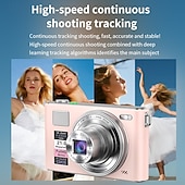 halpa Digitaalikamera-Uusi 4k fhd -digikamera 64 gigatavun muistikortilla vuodelta 2025, kompakti, pieni ja edullinen ladattava valokuvauskamera, 64 megapikselin automaattitarkennuskamera, erittäin sopiva aloitteleville