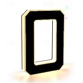 olcso Dekoratív fények-megvilágított házszámok kültérre, vízálló megvilágított címtábla, 12 V-os modern LED-es háttérvilágítású házszám otthonra, garázsba, üzletbe