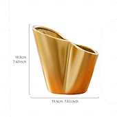 olcso Vázák és kosár-1 db egyszerű és kreatív, kétlyukú gyantás váza modern lakberendezési tárgy nappaliba, tévészekrénybe, virágkompozíció, szárított virág lakberendezési tárgy nappali előszoba dekoráció