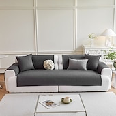 tanie Pokrowce na sofę-Poszewka na poduszkę na sofę w stylu nordyckim, całoroczny pokrowiec z bawełny, nowoczesna minimalistyczna antypoślizgowa podkładka na sofę, ochraniacz na sofę do salonu