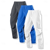 cheap Cargo-Men&#039;s Cargo Sweatpants Fleece Pants Joggers Trousers Casual Pants Drawstring Elastic Waist Multi-pack Solid Color Windproof Outdoor Full Length Outdoor Casual Daily Fashion Streetwear