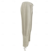 economico Fondi-Retrò Vintage Medievale 17° secolo Mascherata Pantaloni da pirata Cavaliere Vichingo Crociato Straniero Ranger Coulisse Tinta unica Costume Per uomo Costumi da pirata Fantasia Mascherata Festa / Sera