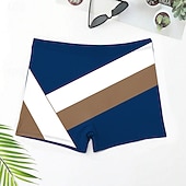 זול שחיית טרנקים ומכנסי לוח-בגדי ריקוד גברים מכנסי שורט בגדי ים מכנסי שחייה תחתונים מתיחה נושם תחתיות שרוך גלישה ביקיני צלילה טלאים קיץ