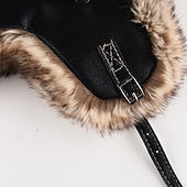 tanie Czapki męskie-Męskie Uszanka Czapka Uszanka Kapelusz lotniczy Czapka z klapką na uszy Zimowy skórzany kapelusz Czarny Kawowy Skóra PU Polar Moda Współczesny współczesny Dzienne zużycie Randka Jednolity/zwykły kolor