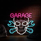 Недорогие Декоративные огни-1 шт. инструмент для ремонта гаража, светодиодный акриловый настенный светильник в форме щита, неоновый светильник, атмосферный светильник в форме гаечного ключа, декоративный светильник с USB-блоком