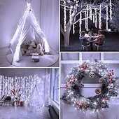 Недорогие Огни отпуска-Рождественский дистанционное управление гирлянда светильники 3м 100LEDs 6м 200LEDs огни фейерверка 8 режимов освещения Новый год свадьба праздник сад рождественская елка украшение дома наружное