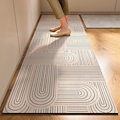 abordables Alfombras de pasillo-Alfombra de cocina de barro de diatomeas para pasillo suave absorbente antideslizante lavable a máquina alfombra larga resistente al aceite estilo moderno y minimalista fácil de limpiar tapete