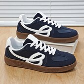 abordables Baskets-Homme Chaussures Décontractées Marche Occasionnel Daim Toile Confortable Antidérapant Respirant Mocassin Rouge Bleu Beige