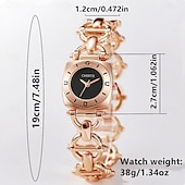 halpa Kvartsikellot-Muotitietoisen äitienpäivälahja naisten kello neliö yksinkertainen kellotaulu IPX7 vedenkestävä ruostumatonta terästä rannekello kvartsikello