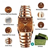 رخيصةأون ساعات كوارتز-ساعة جديدة للرجال مع حزام من الفولاذ المقاوم للصدأ عرض ليلة مع كريستالات مقاومة للخدش وقرص مقاوم للتآكل مفضلة لهدايا العيد وعيد الميلاد